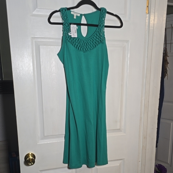 Maurices Green Halter Sheath Dress with Cutout Design - Picture 1 of 7